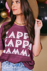 Kappa Kappa Gamma Floral Font Tee