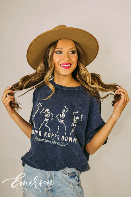 Kappa Kappa Gamma Sisterhood Retreat Skeleton Tee