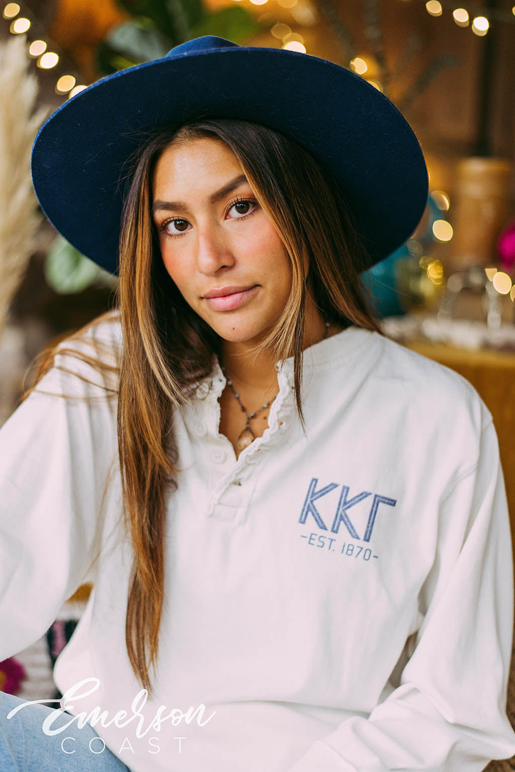 KKG Letter Long Sleeve Henley