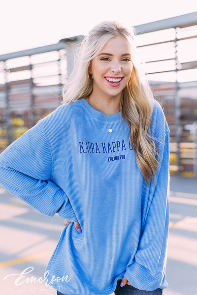 Kappa Kappa Gamma Classic Corduroy Sweatshirt - Emerson Coast