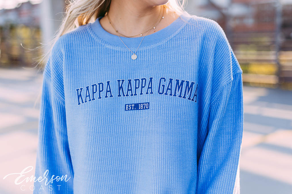 Kappa Kappa Gamma Classic Corduroy Sweatshirt - Emerson Coast | Sweatshirts