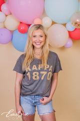 Kappa Kappa Gamma Grey Slouchy Tshirt
