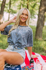 Kappa Delta Grey Acid Wash T-Shirt