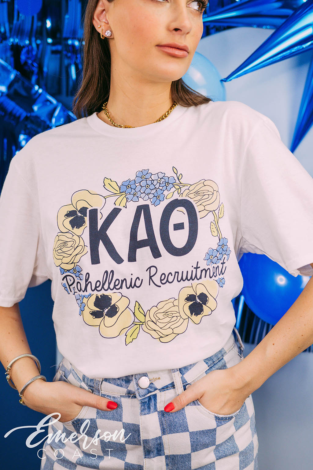 Kappa Alpha Theta Panhellenic Recruitment Floral Tee