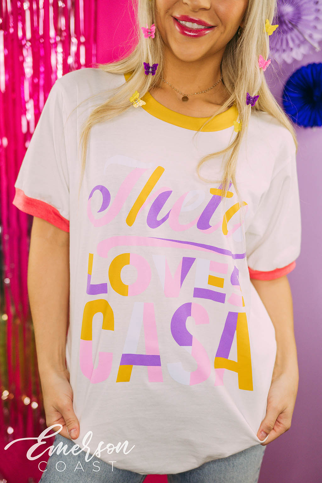 Kappa Alpha Theta Philanthropy Colorblock Ringer Tee