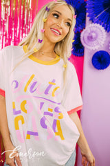 Kappa Alpha Theta Philanthropy Colorblock Ringer Tee