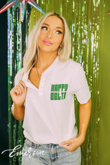 Kappa Delta PR Simple White Henley Tee