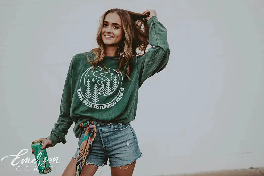Kappa Delta Sisterhood Retreat Mineral Wash Long Sleeve Tee