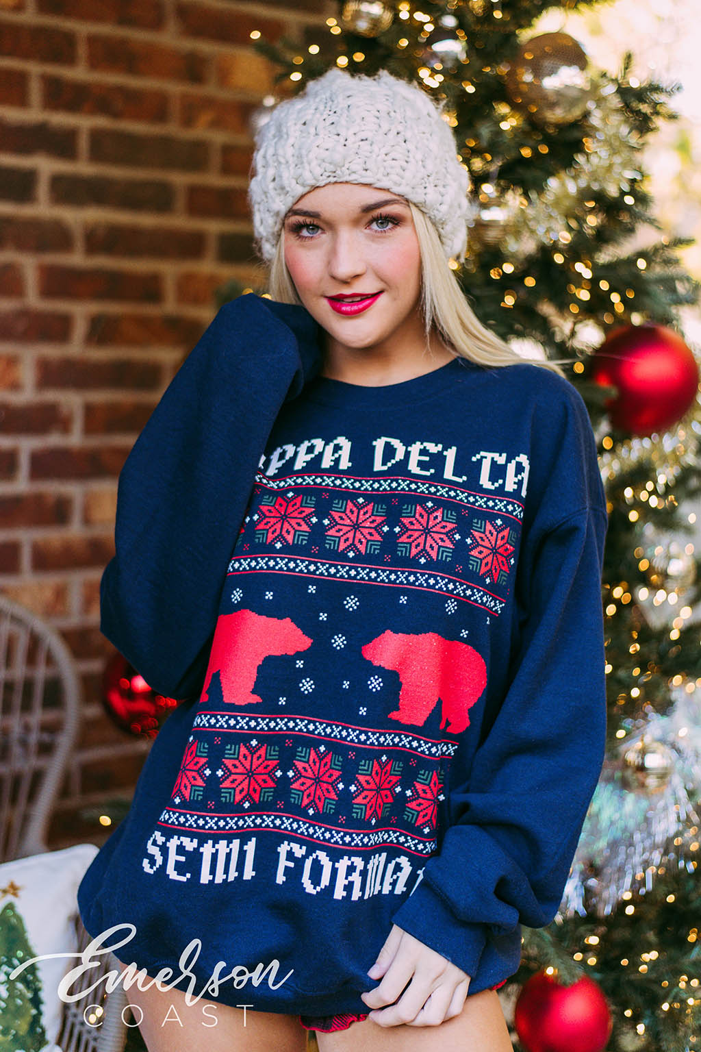 Kappa Delta Semi Formal Christmas Sweatshirt