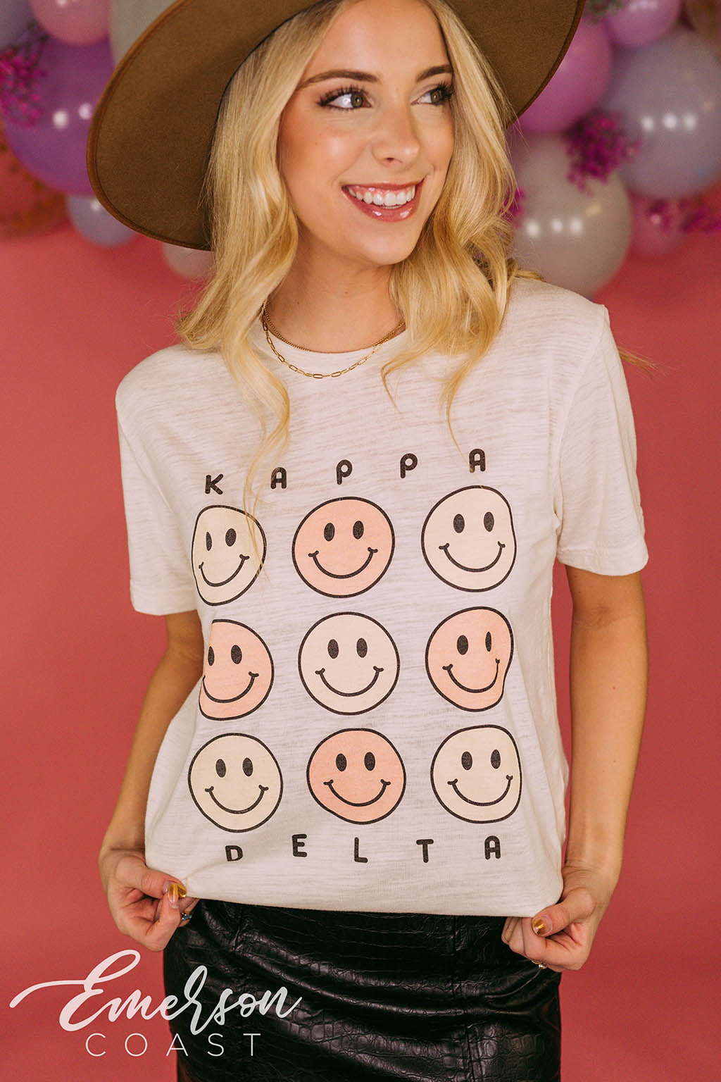 Kappa Delta Smiley Face PR Tee