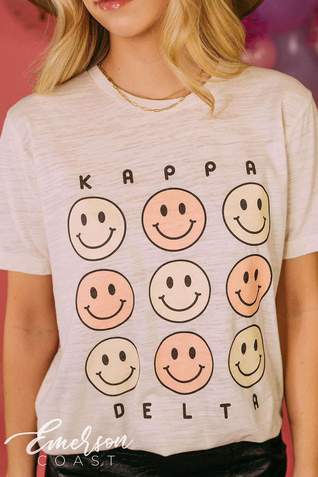 Kappa Delta Smiley Face PR Tee