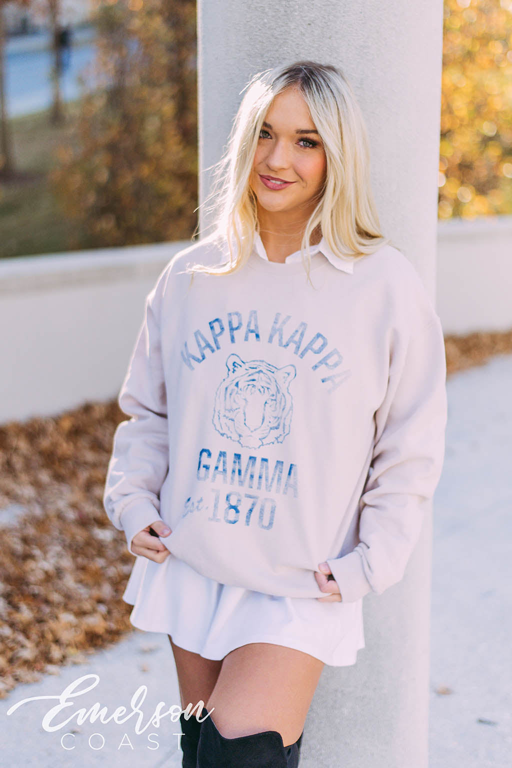 Kappa Kappa Gamma Vintage Collegiate Sweatshirt - Emerson Coast