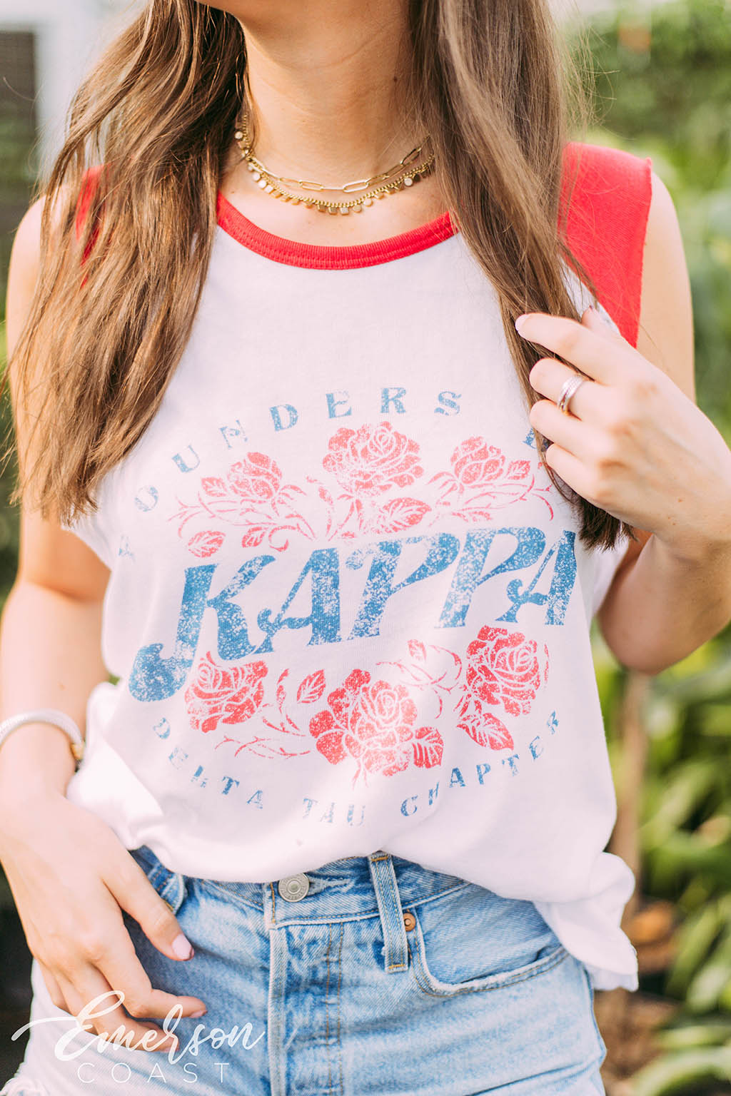 Kappa Kappa Gamma Vintage Sleeveless Founder&#39;s Day Ringer