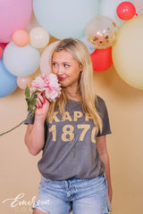 Kappa Kappa Gamma Grey Slouchy Tshirt