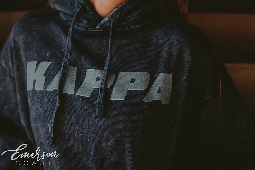 Kappa Kappa Gamma Blue Mineral Wash Hoodie