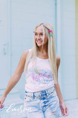 Kappa Butterfly Airbrush Ribbed Tank