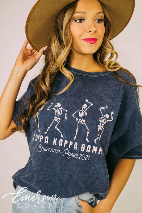 Kappa Kappa Gamma Sisterhood Retreat Skeleton Tee