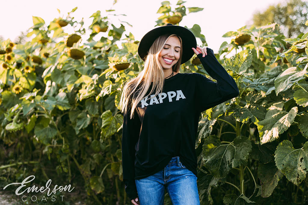 Kappa Kappa Gamma Simple PR Long Sleeve Tee