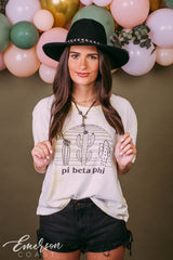 Pi Phi Yellow Tie Dye Crop Recruitment Tee