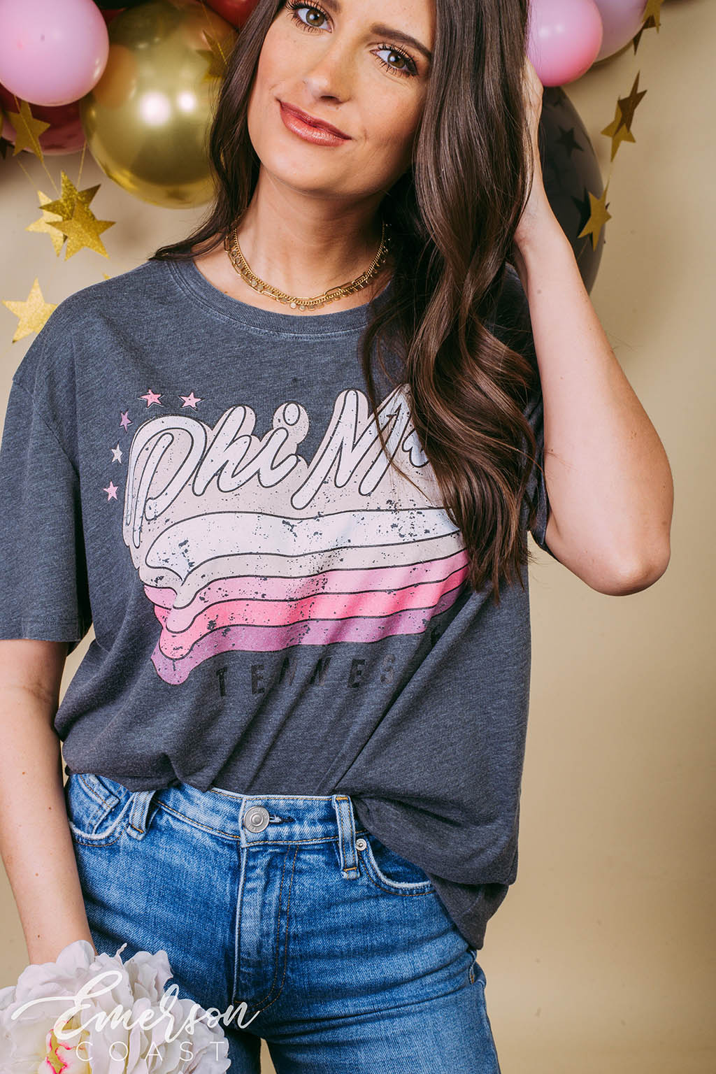 Phi Mu 3D Acid Wash Tee