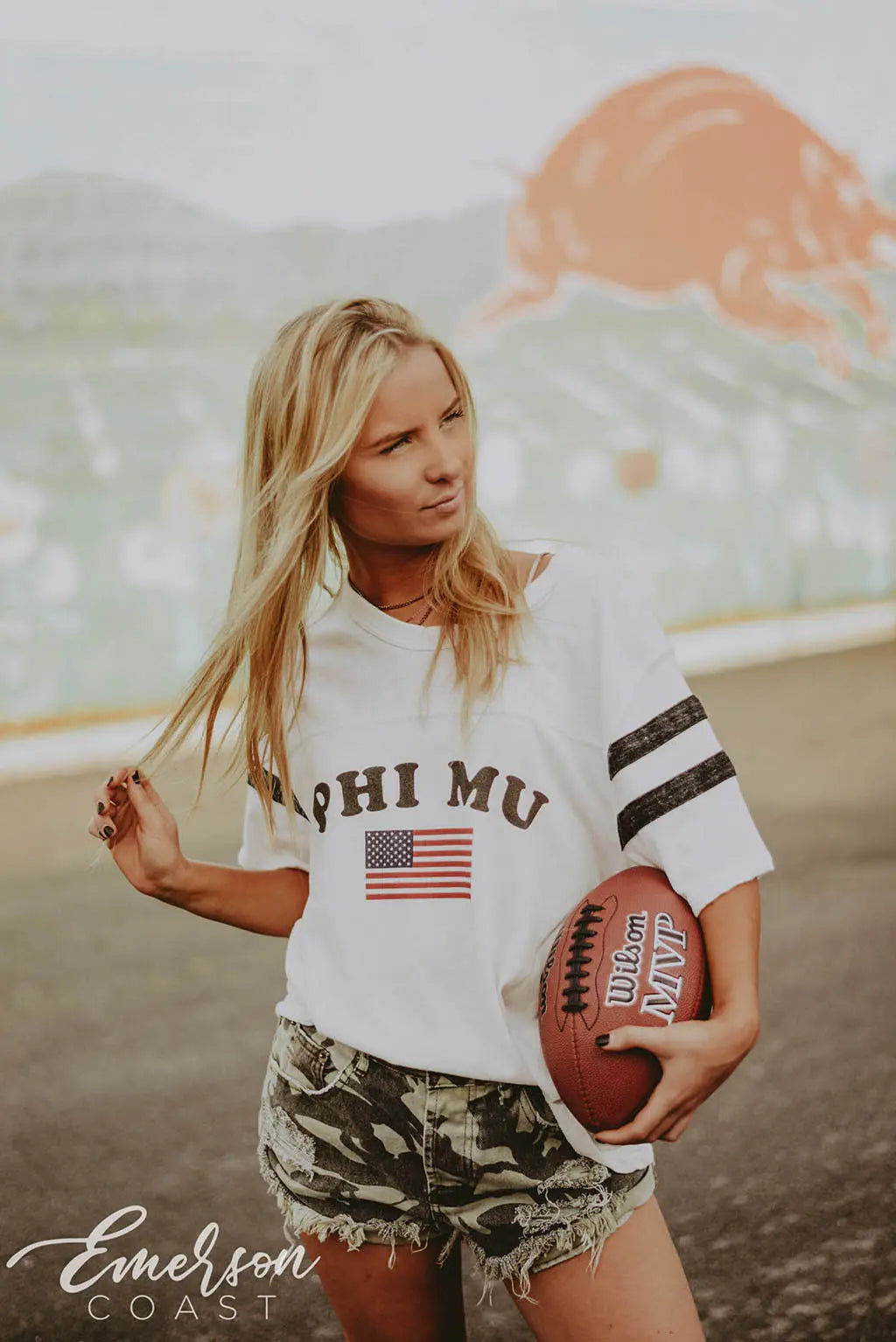 Phi Mu America Football T-shirt