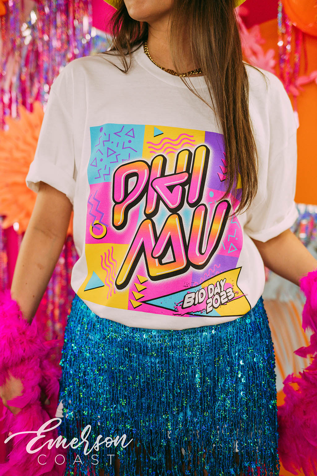 Phi Mu Bid Day Retro Throwback Tee