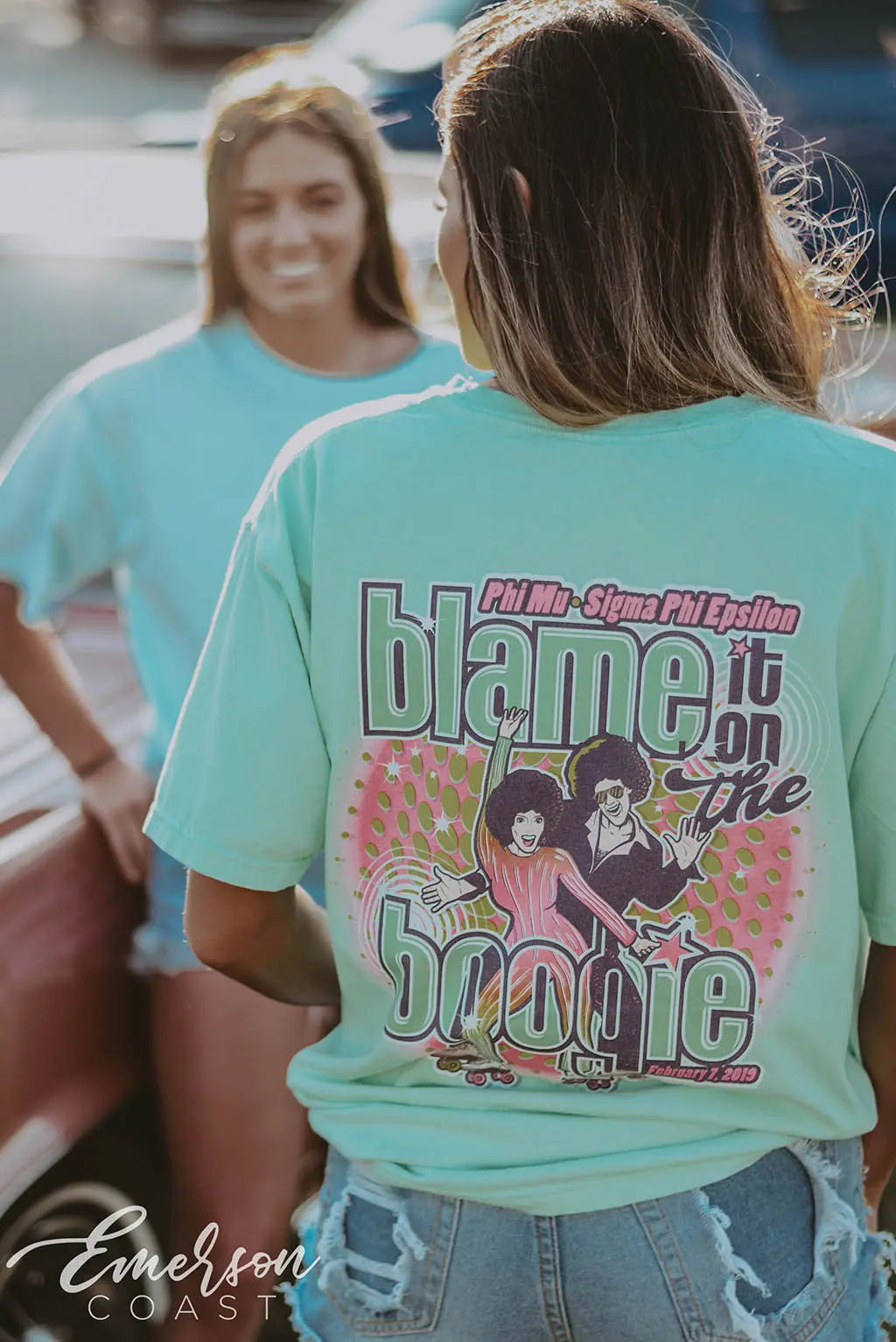 Phi Mu Blame It On The Boogie Social Tee