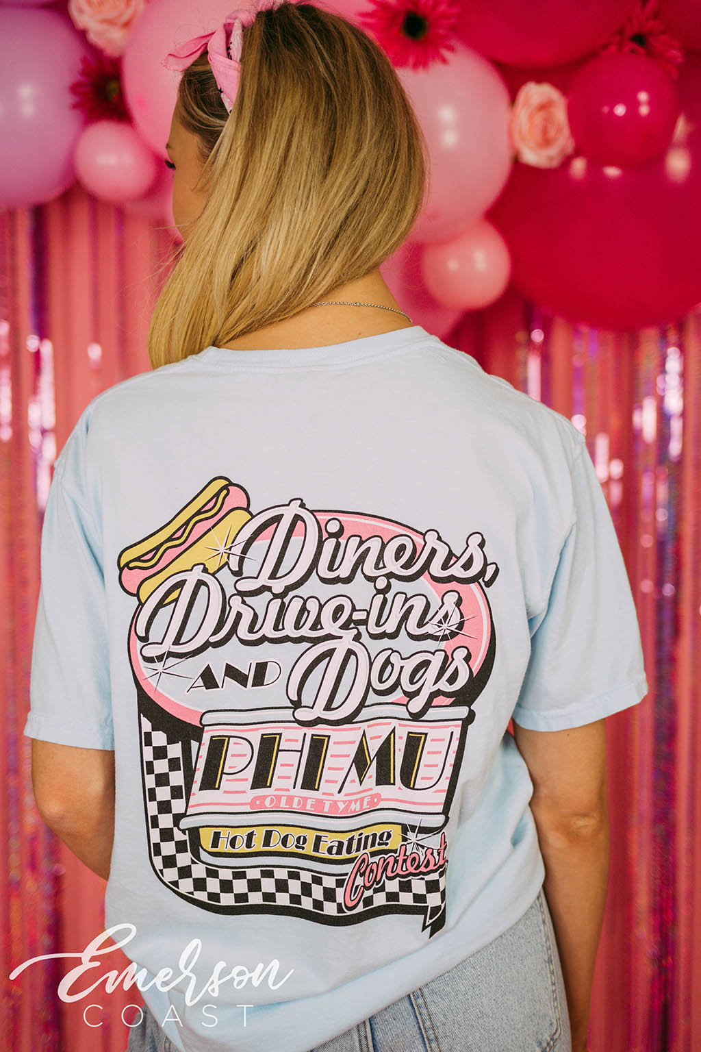 Phi Mu Diners, Drive-ins and Dogs Hot Dog Eating Contest Tee