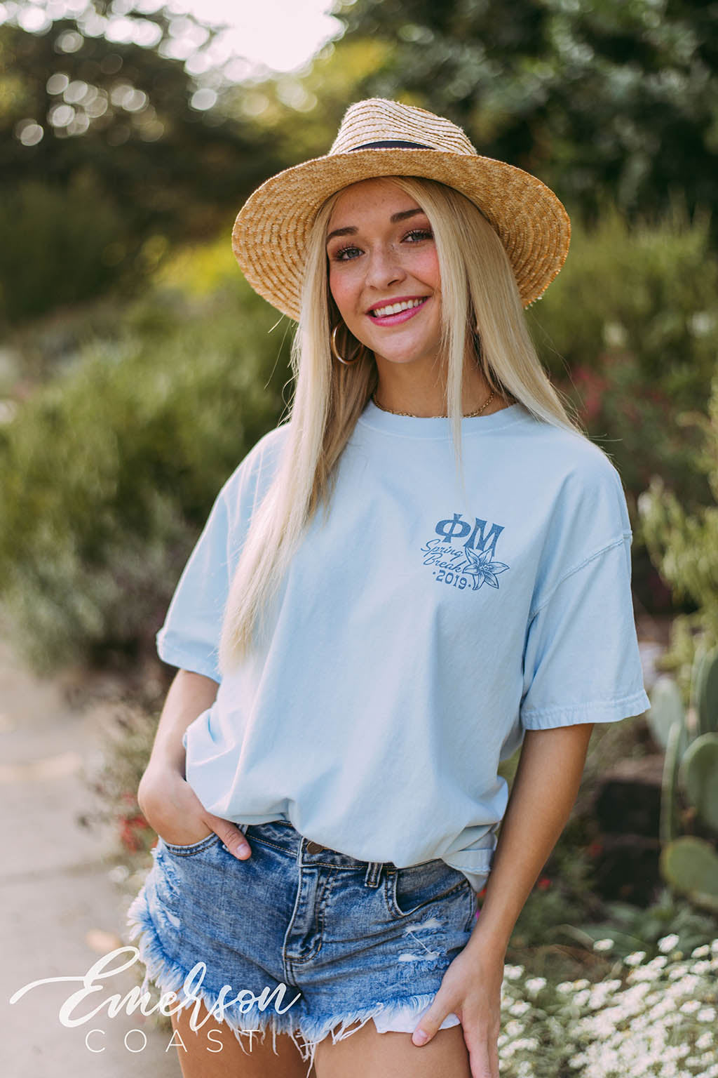 Phi Mu Floral Spring Break Tee