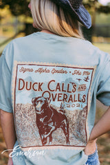 Phi Mu Duck Calls And Overalls Function Tee