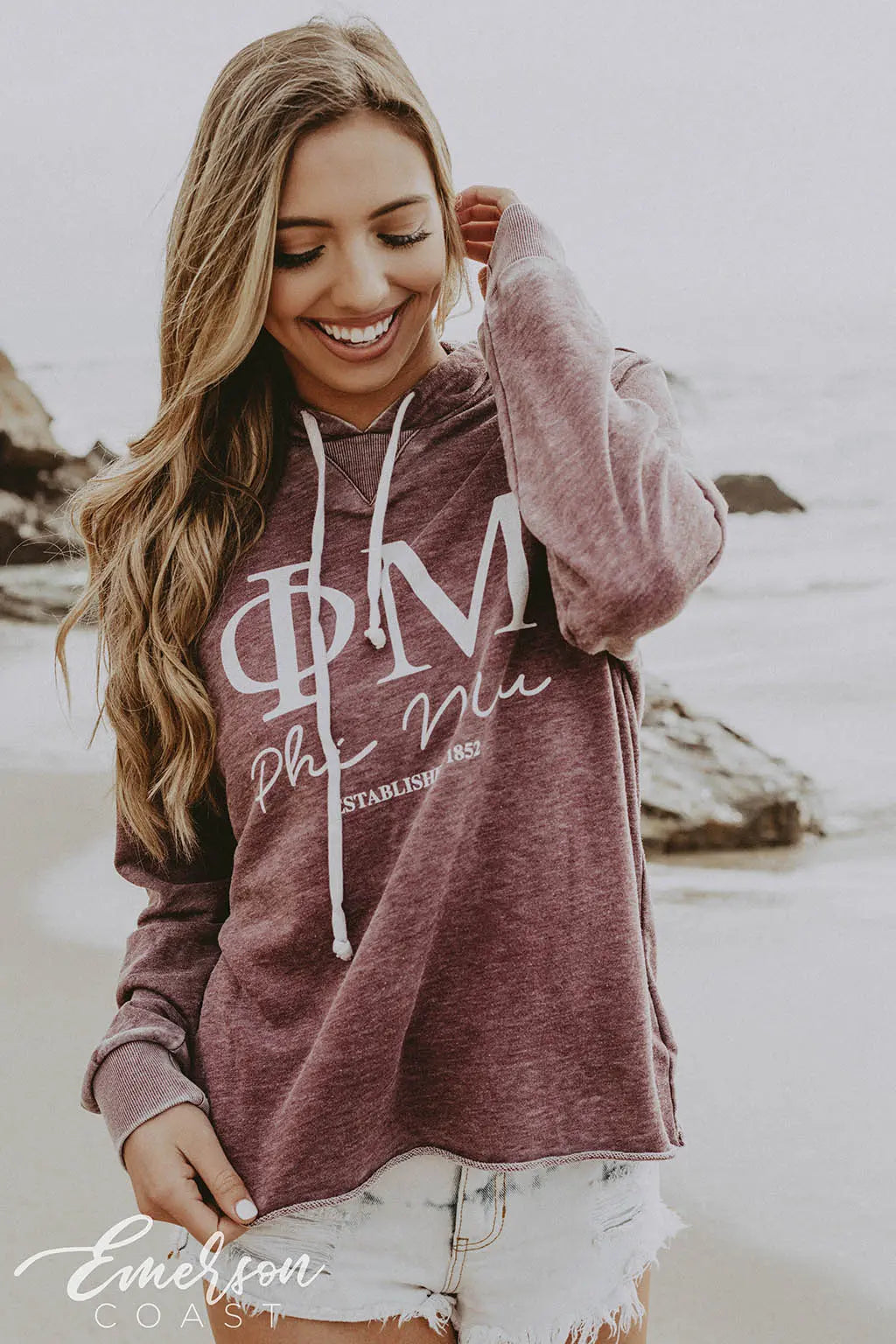 Phi Mu Simple Purple Hoodie