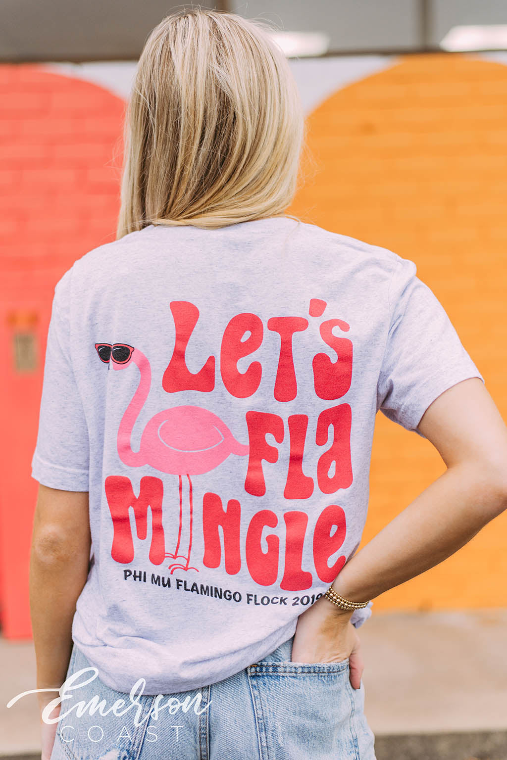 Phi Mu Lets Flamingle Tee
