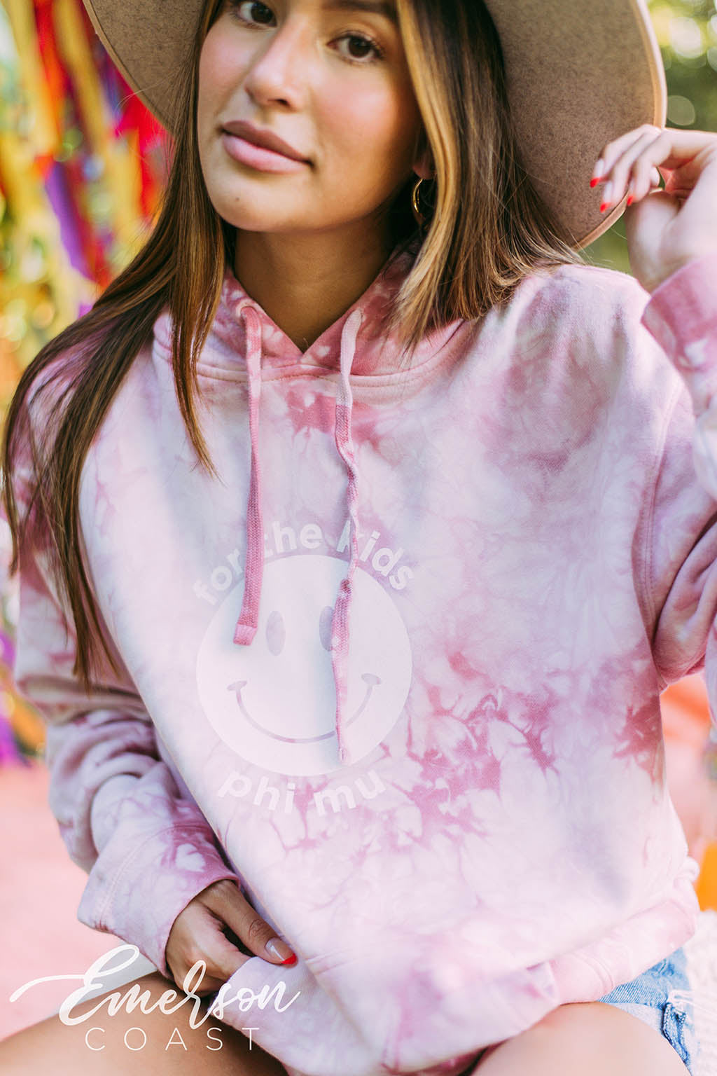 Phi Mu For The Kids Smiley Face Hoodie