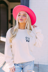 Phi Mu My Tie Ivory Long Sleeve Tee