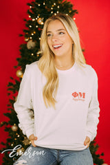 Phi Mu Happy Holidays Puppies Tee