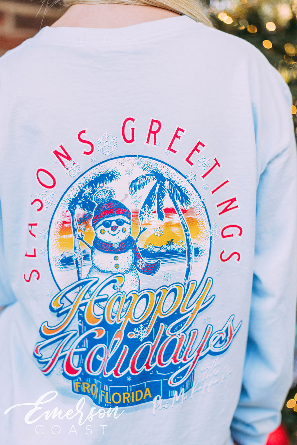 Phi Mu Happy Holidays Long Sleeve Tee