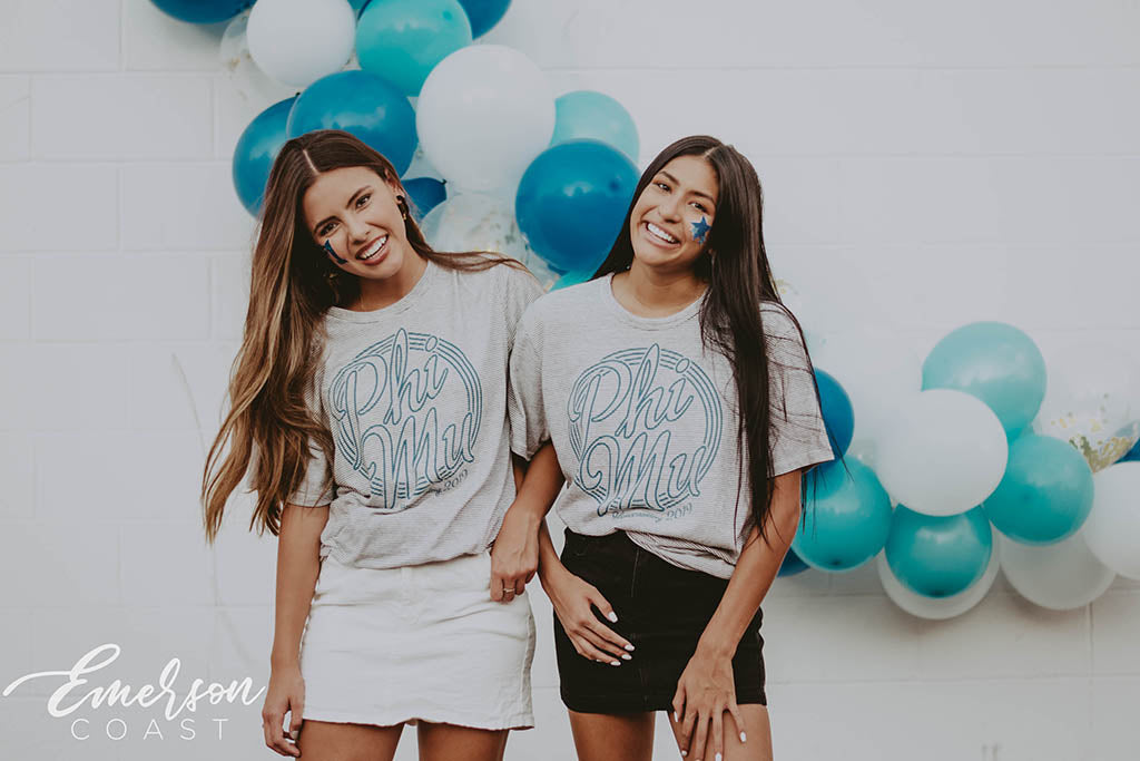 Phi Mu Homecoming Stripe Tshirt