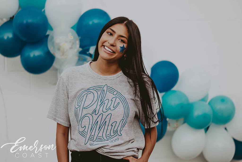 Phi Mu Homecoming Stripe Tshirt