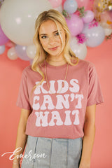 Phi Mu Kids Cant Wait Mauve Tee