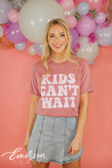 Phi Mu Kids Cant Wait Mauve Tee