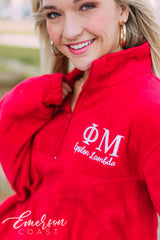 Phi Mu Embroidered Fleece Pullover