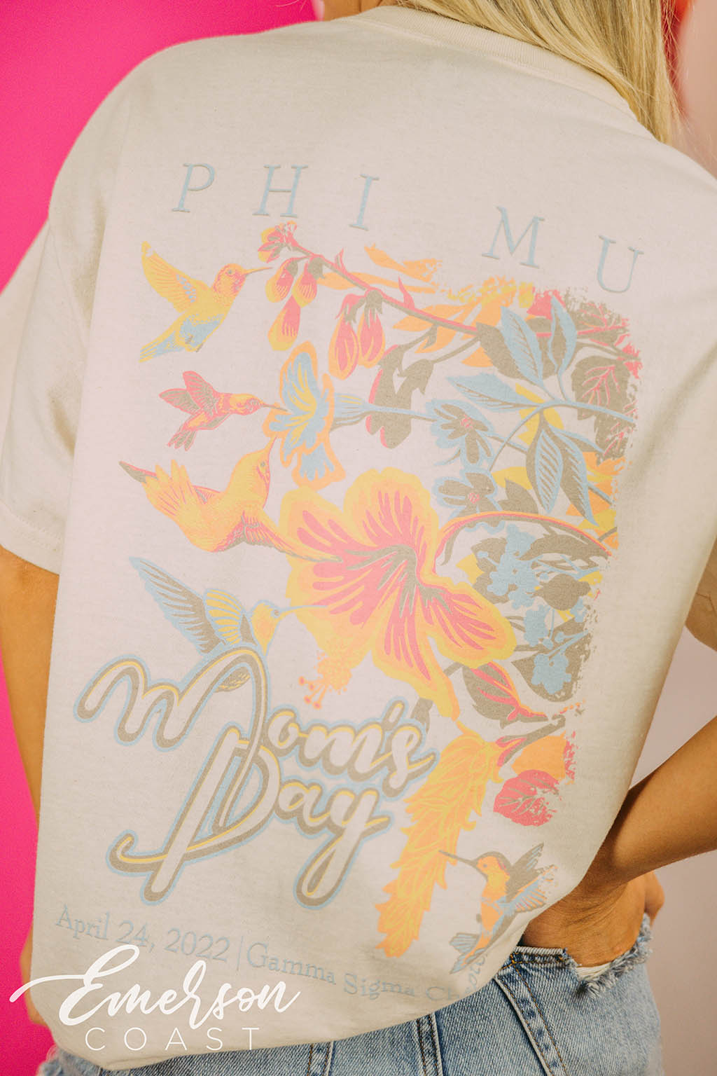 Phi Mu Moms Day Floral Tee