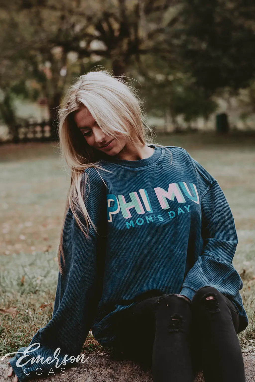 Phi Mu Moms Day Corduroy Sweatshirt