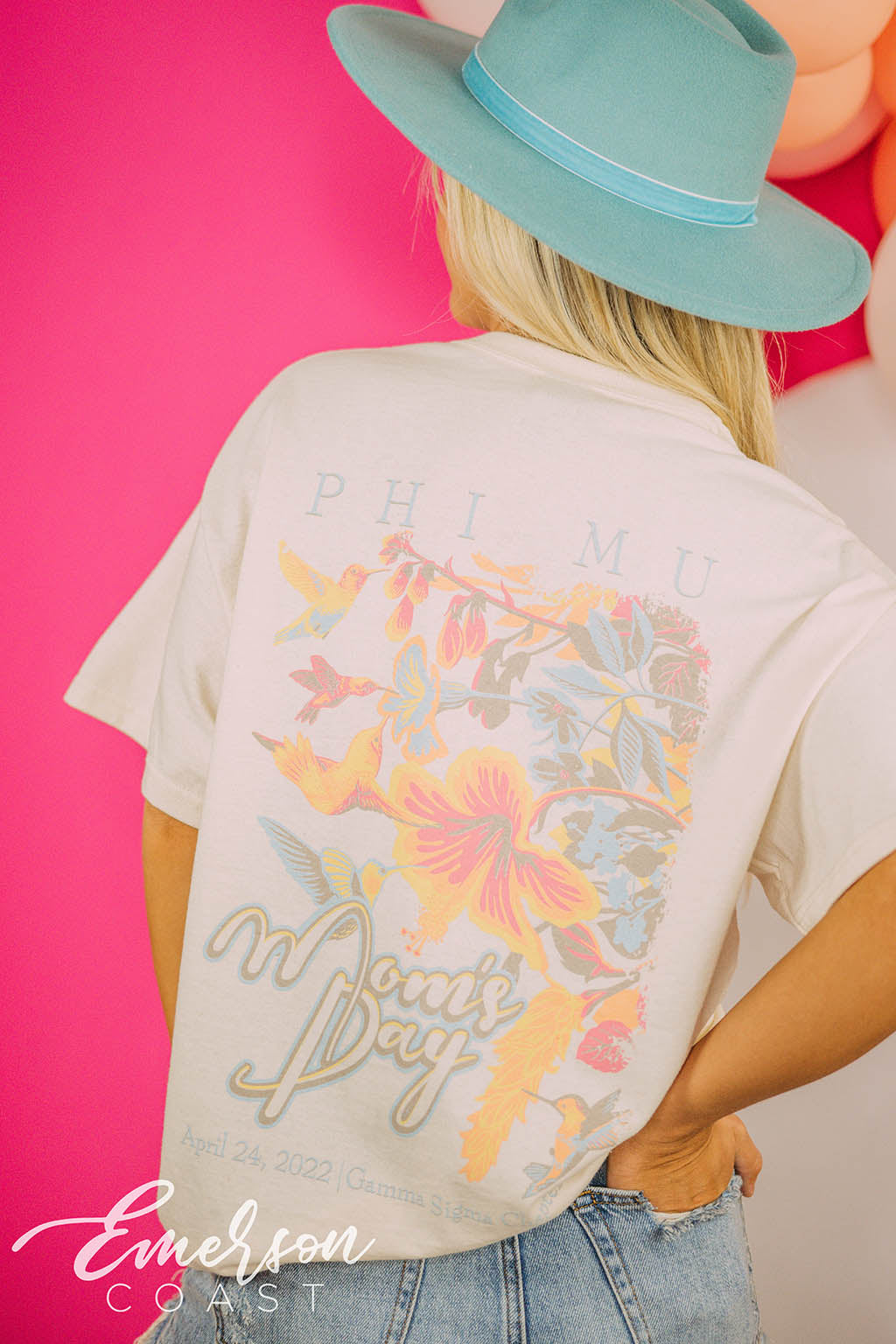 Phi Mu Moms Day Floral Tee