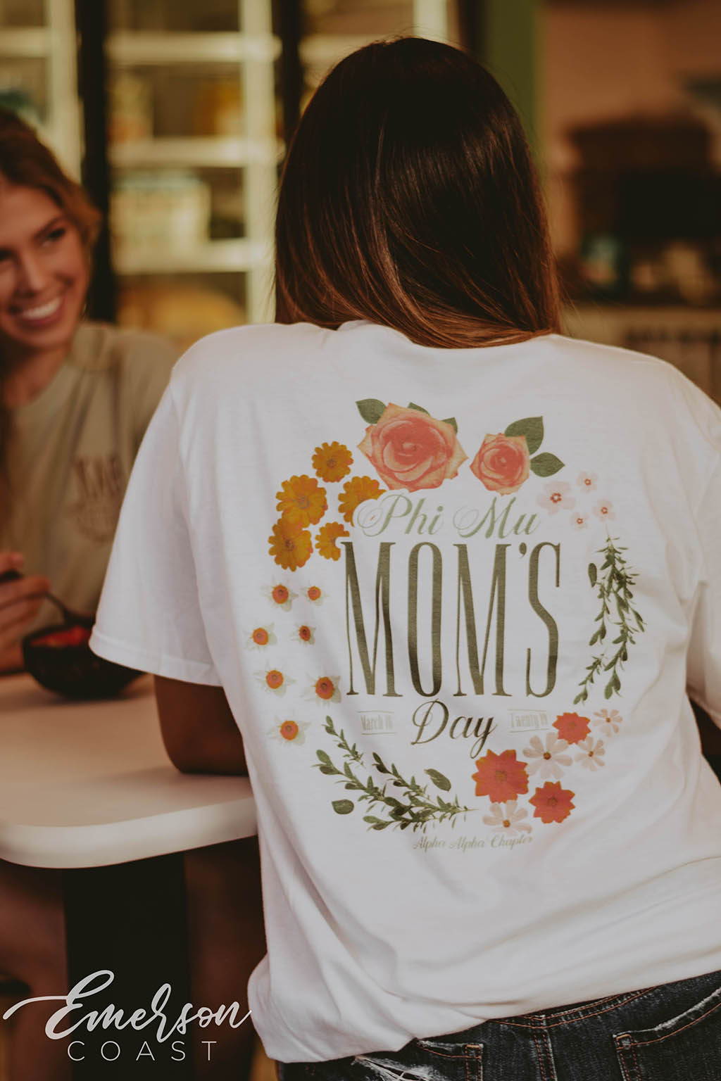 Phi Mu Mom's Day Floral T-shirt
