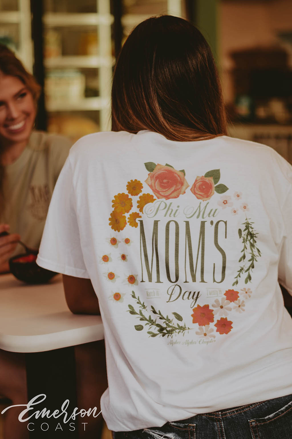Phi Mu Mom&#39;s Day Floral T-shirt