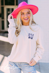 Phi Mu My Tie Ivory Long Sleeve Tee