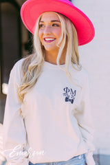 Phi Mu My Tie Ivory Long Sleeve Tee