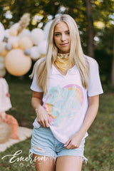 Phi Mu Retro Pastel Notch Tee