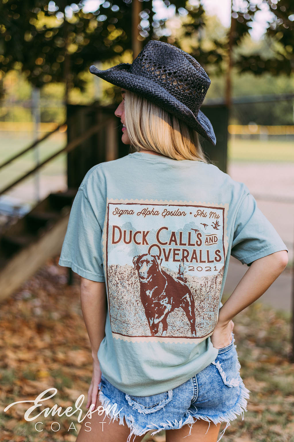 Phi Mu Duck Calls And Overalls Function Tee